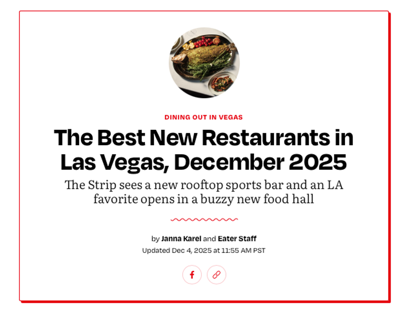 Eater, The Best Restaurants in Las Vegas, December 2025